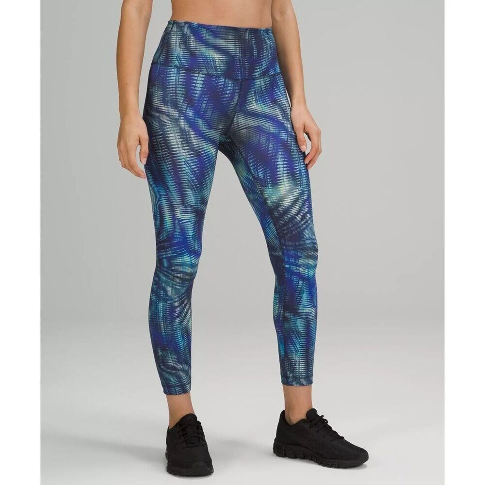 Lululemon Wunder Train High-Rise Tight 25" Shapeshifter Flux Blue Size 6
